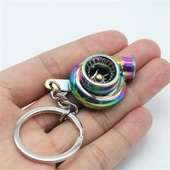 Oto Araba Anahtarlık Turbo Metal Bukalemun Renk Sessiz thumbnail 2