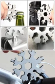 Çok Fonksiyonlu Kar Tanesi Desenli Vida, Soda kapağı ve Somun Açıcı Anahtarlık - 5