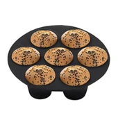 Siyah Silikon Airfry Kek Pişirme Kalıbı Tüm Airfryerlara Uyumlu Muffin Pişirme Kabı - 6