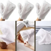 10 Adet Sihirli Toz Alma Eldiveni Çift Taraflı Mutfak Banyo Mobilya Toz Alma Eldiveni - 7