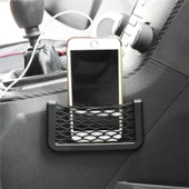 Araba Torpido Telefon Ruhsat Tutucu Fileli Araç Içi Organizer Yapışkanlı File Düzenleyici 14x8 Cm - 4