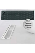 Siyah Renk Uzun Model Kötü Koku Önleyici Silikon Mat Banyo Mutfak Lavabo Balkon Gider Tıpası Kapağı - 3