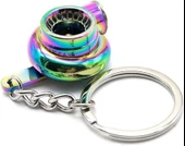 Oto Araba Anahtarlık Turbo Metal Bukalemun Renk Sessiz thumbnail 6