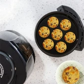 Siyah Silikon Airfry Kek Pişirme Kalıbı Tüm Airfryerlara Uyumlu Muffin Pişirme Kabı - 3