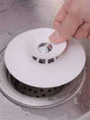 Mutfak ve Banyo İçin Lavabo ve Küvet Tıkacı Süzgeci Pratik ve Esnek Tasarımlı Hijyenik Süzgeç Beyaz - 6