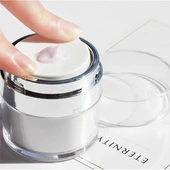 Krem Kutusu Kozmetik Kavanoz Akrilik Krem Doldurulabilir Vakumlu Şişe Basın Stili Krem Kavanoz 50 ml - 6