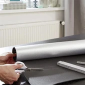 3 Adet Petek Radyatör Arkası Folyo Plaka Kalorifer Arkalığı Alüminyum Isı Yalıtım Folyosu 100x50 Cm - 6