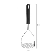 Pratik 24 cm Lüks Paslanmaz Metal Patates Ezici  Patates Ezici Püre Yapıcı - 8