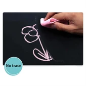 Kesilebilir Kara Tahta Tebeşir Hediyeli Duvar Dolap Mutfak Yapıştırılabilir Kara Yazı Tahtası - 7