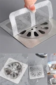 10 Adet Banyo Gider Süzgeci Saç Yakalayıcı Süzgeç Banyo Duş Gider Tıkanık Önleyici Süzgeç - 1