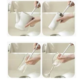 Beyaz Yaprak Model Silikon Uçlu Ekstra Yumuşak Bardak Şişe Ve Biberon Temizleme Fırçası - 7