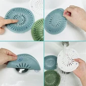 Süzgeçli Silikon Lavabo Ve Küvet Tıkacı Yuvarlak Lavabo Tıkacı Süzgeç Banyo Tıpa Banyo Süzgeç thumbnail 7