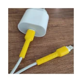 Sarı Kablo Ucu Koruyucu Type-c İle Uyumlu Silikon Koruyucu Kılıf - 4