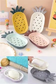 Ananas Figürlü Dekoratif Katı Sabunluk Mutfak Banyo Sabun Tutacağı - 1