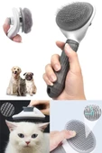 Otomatik Temizlenen Tuşlu Evcil Hayvan Fırçası Pratik Kedi Köpek Tüy Toplayıcı Ergonomik Bakım Tarağı - 1
