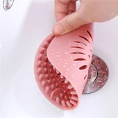 Süzgeçli Silikon Lavabo Ve Küvet Tıkacı Yuvarlak Lavabo Tıkacı Süzgeç Banyo Tıpa Banyo Süzgeç thumbnail 3