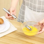 Çelik Çırpıcı Yaylı Bas Çek Mutfak Çırpıcı Yumurta Çırpıcı Pratik Karıştırıcı - 5