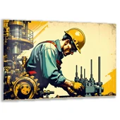 Mesleki Cam Tablo - Mühendis - Yatay Motif 09-173 thumbnail 1