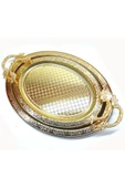 Arow 3695 Rossı 2 Lı Oval Gold Tepsı - 1