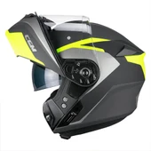 CGM 568G BER DRESDA ÇENE AÇILIR MOTOSİKLET KASKI SARI-GRİ / S - 3