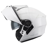 CGM 568A BER MONO ÇENE AÇILIR MOTOSİKLET KASKI BEYAZ / XL - 3