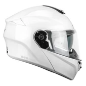 CGM 568A BER MONO ÇENE AÇILIR MOTOSİKLET KASKI BEYAZ / XL - 1