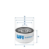 Ufi Yağ Filtresi Alfa Romeo Fiat Ford Lancia Opel Renault Suzuki 23.418.00 thumbnail 2