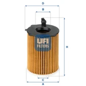 Ufi Yağ Filtresi Citroen Fiat Ford Mazda Peugeot Mini Suzuki Toyota Volvo  25.037.00 - 2