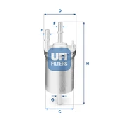 Ufi YAKIT FİLTRESİ GOLF V, JETTA III, POLO IV, FABIA II, OCTAVIA II, A3, IBIZA IV 31.833.00 - 2