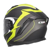CGM 311G BLAST SPORT KAPALI KASK Mat Siyah-Sarı S thumbnail 4