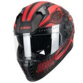 CGM 311M BLAST MAYA KAPALI KASK Kırmızı-Siyah M thumbnail 2