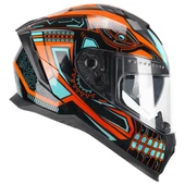 CGM 311M BLAST MAYA KAPALI KASK Turuncu-Mavi M thumbnail 1