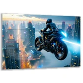 Arabalar Cam Tablo - Motosikletler - Yatay Motif 04-017 - 1
