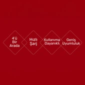 Usams US-SJ317 4in1 2*Lightning 1*Type-C 1*Micro Uçlu 1.2m 2A Örgülü Renkli Şarj ve Data Kablosu - 3
