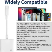 2 İn 1 Type C to Rj45 Gigabit Ethernet Çoklayıcı+ Type C şarj Zr669 - 6