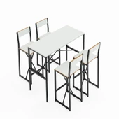 4 Kişilik Gzl Bar Masa Bar Sandalye Yemek Masa Sandalye Takımı Beyaz 1584 thumbnail 3