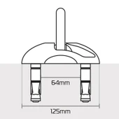 Oxford Motosiklet TaskForce Ground Wall Anchor Kit Zemin ve Duvar Sabitleyici LK408 - 7