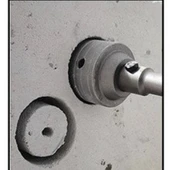 Adaptörlü Metal Sds Plus Elmas Panç Ø 50 mm Çap Delik Oyuk Açma Delme Buat Açma Testeresi 1 Adet - 4