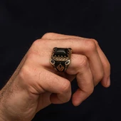 Gümüş Siyah Oniks Taşlı Erkek Yüzük SL10586 thumbnail 7