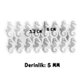 Epoksi Silikon Kalıp Çoklu Deniz Atı Delikli Kolye Anahtarlık Küpe Kalıbı 16 Lı - 3