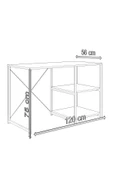 Atlas 120 Cm Raflı Çalışma Masası Bilgisayar Masası Ofis Ders Masası - 7