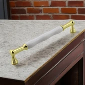 Anav Porselen Gold Altın Kulp 192 mm Mobilya Çekmece Mutfak Dolabı Dolap Kapak Kulplar Kulb Kulpu thumbnail 4