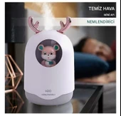 Sevimli Ayıcıklı Işıklı Hava Nemlendirici Buhardanlık Buhar Makinası Difizör 300 Ml  BEYAZ - 2
