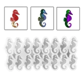 Epoksi Silikon Kalıp Çoklu Deniz Atı Delikli Kolye Anahtarlık Küpe Kalıbı 16 Lı - 1