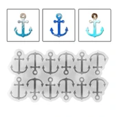 Epoksi Silikon Kalıp Çoklu Deniz Çapası Delikli Kolye Anahtarlık Küpe Kalıbı 12 Li - 1