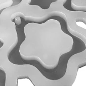 Epoksi Silikon Kalıp Çoklu İçi Boş Yıldız Delikli Kolye Anahtarlık Küpe Kalıbı 12 Li - 4