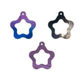 Epoksi Silikon Kalıp Çoklu İçi Boş Yıldız Delikli Kolye Anahtarlık Küpe Kalıbı 12 Li - 3