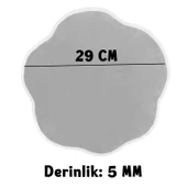 Epoksi Silikon Kalıp YERLİ Nişan ve Söz Tepsi Seti Kalıbı Papatya Model 2 Li - 3