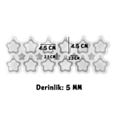 Epoksi Silikon Kalıp Çoklu İçi Boş Yıldız Delikli Kolye Anahtarlık Küpe Kalıbı 12 Li - 2