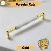 Anav Porselen Gold Altın Kulp 192 mm Mobilya Çekmece Mutfak Dolabı Dolap Kapak Kulplar Kulb Kulpu thumbnail 1